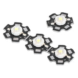 10PCS 1W LED Chip Highlight DIY Light Beads with Aluminum Base 6500k 90lm 20mm White Light