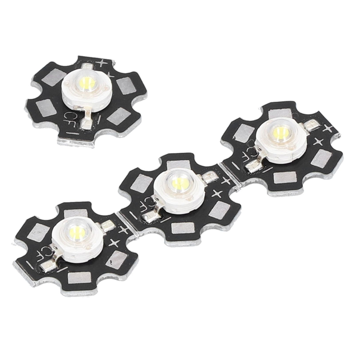 10PCS 1W LED Chip Highlight DIY Light Beads with Aluminum Base 6500k 90lm 20mm White Light