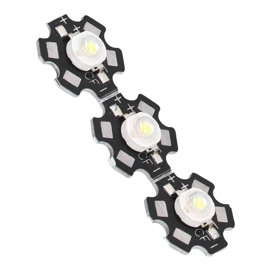 10PCS 1W LED Chip Highlight DIY Light Beads with Aluminum Base 6500k 90lm 20mm White Light