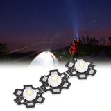 10PCS 1W LED Chip Highlight DIY Light Beads with Aluminum Base 6500k 90lm 20mm White Light