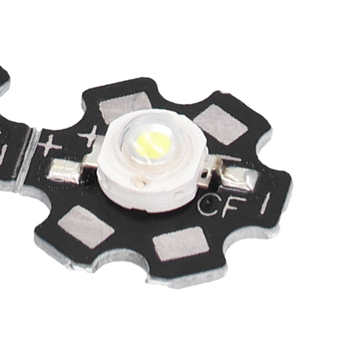 10PCS 1W LED Chip Highlight DIY Light Beads with Aluminum Base 6500k 90lm 20mm White Light