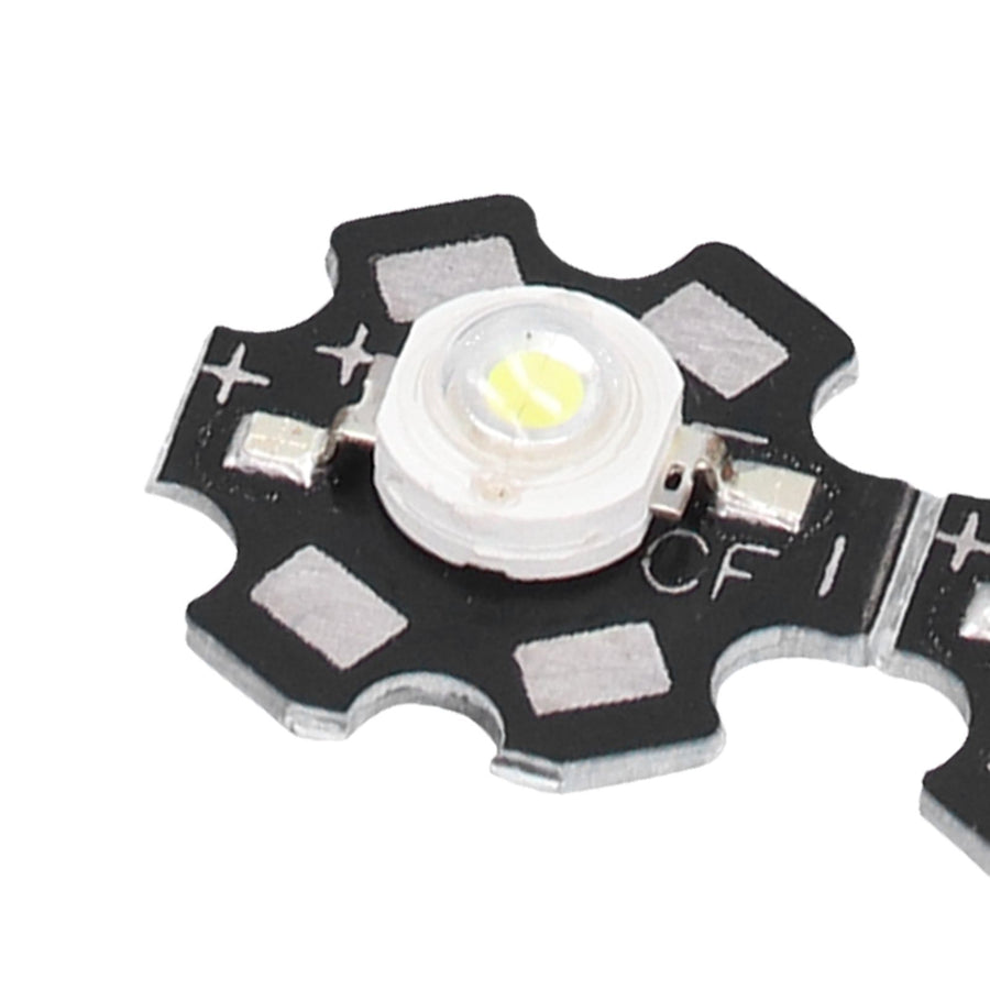 10PCS 1W LED Chip Highlight DIY Light Beads with Aluminum Base 6500k 90lm 20mm White Light