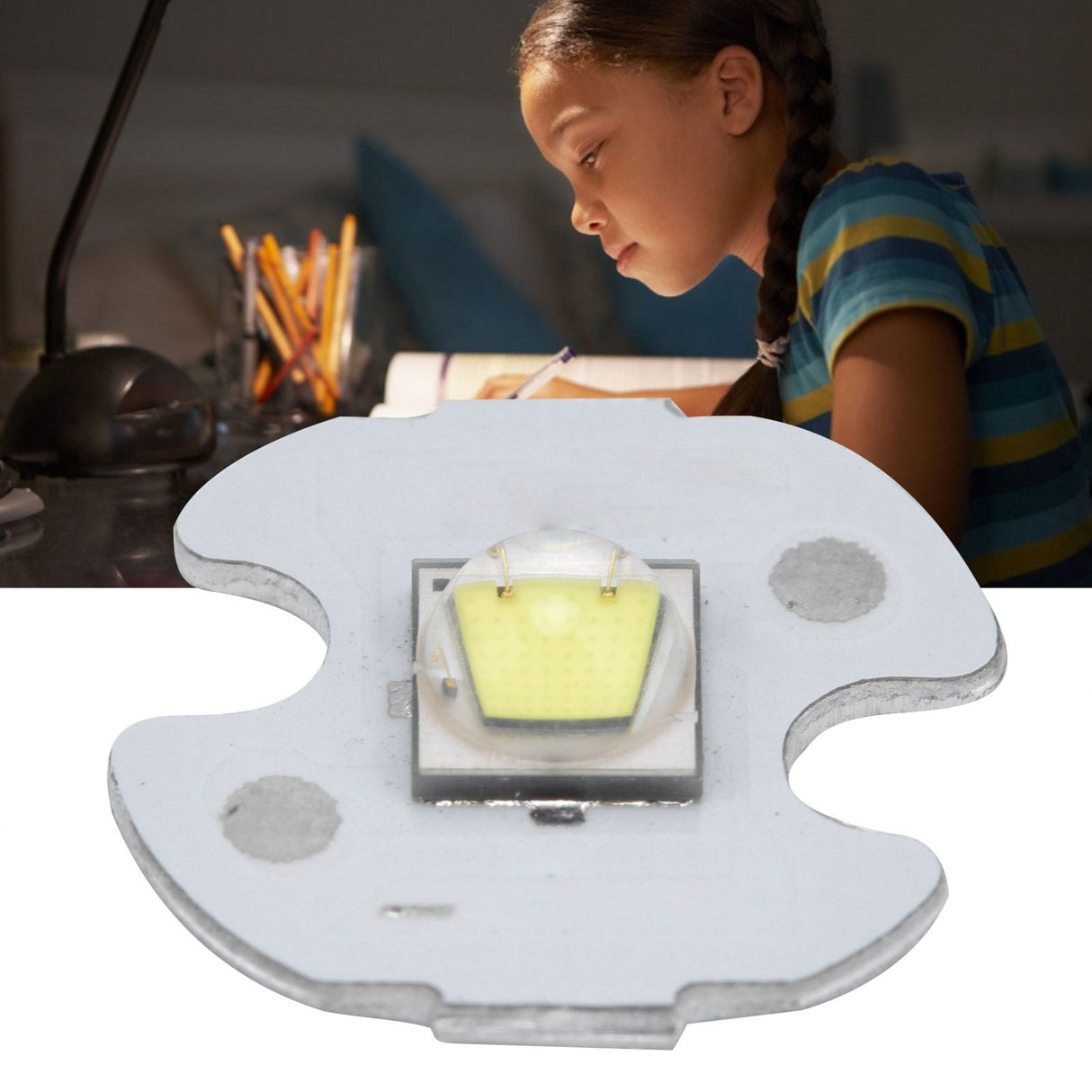 LED Chip Soft Light Heat Dissipation Durable Energy Conservation DIY Lamp Beads for IlluminationWhite Light