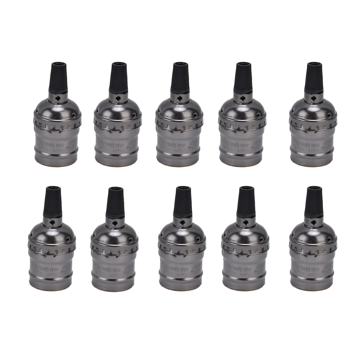 10Pcs Retro Lamp Holder Durable Elegant Aluminum Ceiling Bulb Socket for E26 E27 Bulb