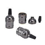 10Pcs Retro Lamp Holder Durable Elegant Aluminum Ceiling Bulb Socket for E26 E27 Bulb - Top-Down View