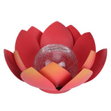 Lotus Lamp LED Water Proof No Need Install Widely Used Solar Garden Light for Lawn Table Floor - Top-Down View
