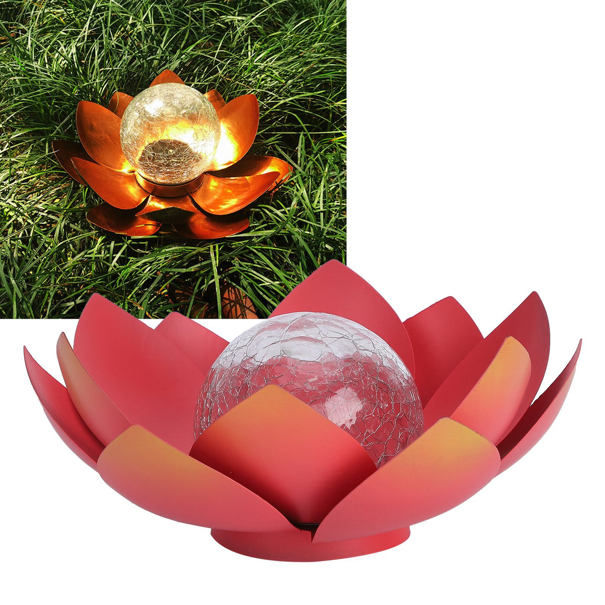 Lotus Lamp LED Water Proof No Need Install Widely Used Solar Garden Light for Lawn Table Floor