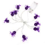 Halloween Lights LED Purple Spider Shape Decorative String Lights for Festival Party Indoor Outdoor Decoration