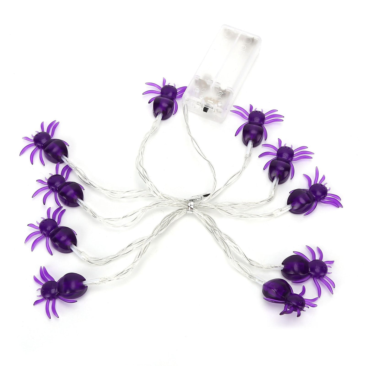 Halloween Lights LED Purple Spider Shape Decorative String Lights for Festival Party Indoor Outdoor Decoration