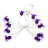 Halloween Lights LED Purple Spider Shape Decorative String Lights for Festival Party Indoor Outdoor Decoration
