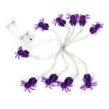 Halloween Lights LED Purple Spider Shape Decorative String Lights for Festival Party Indoor Outdoor Decoration