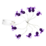 Halloween Lights LED Purple Spider Shape Decorative String Lights for Festival Party Indoor Outdoor Decoration
