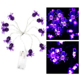 Halloween Lights LED Purple Spider Shape Decorative String Lights for Festival Party Indoor Outdoor Decoration