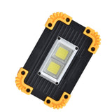 Mini LED Flood Light COB Emergency Flood Light USB Charging Double Square Camping Light Tent Work Light for Outdoor - 45-Degree Angle