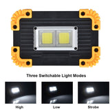 Mini LED Flood Light COB Emergency Flood Light USB Charging Double Square Camping Light Tent Work Light for Outdoor - Extra Image