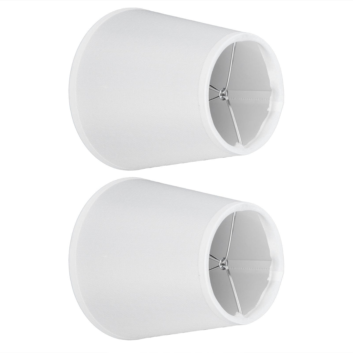 2PCS Fabric Lampshade European Style Clip On Lamp Shade for E14 Screw Chandelier Wall LampPT06 Beige