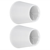 2PCS Fabric Lampshade European Style Clip On Lamp Shade for E14 Screw Chandelier Wall LampPT06 Beige - Top-Down View