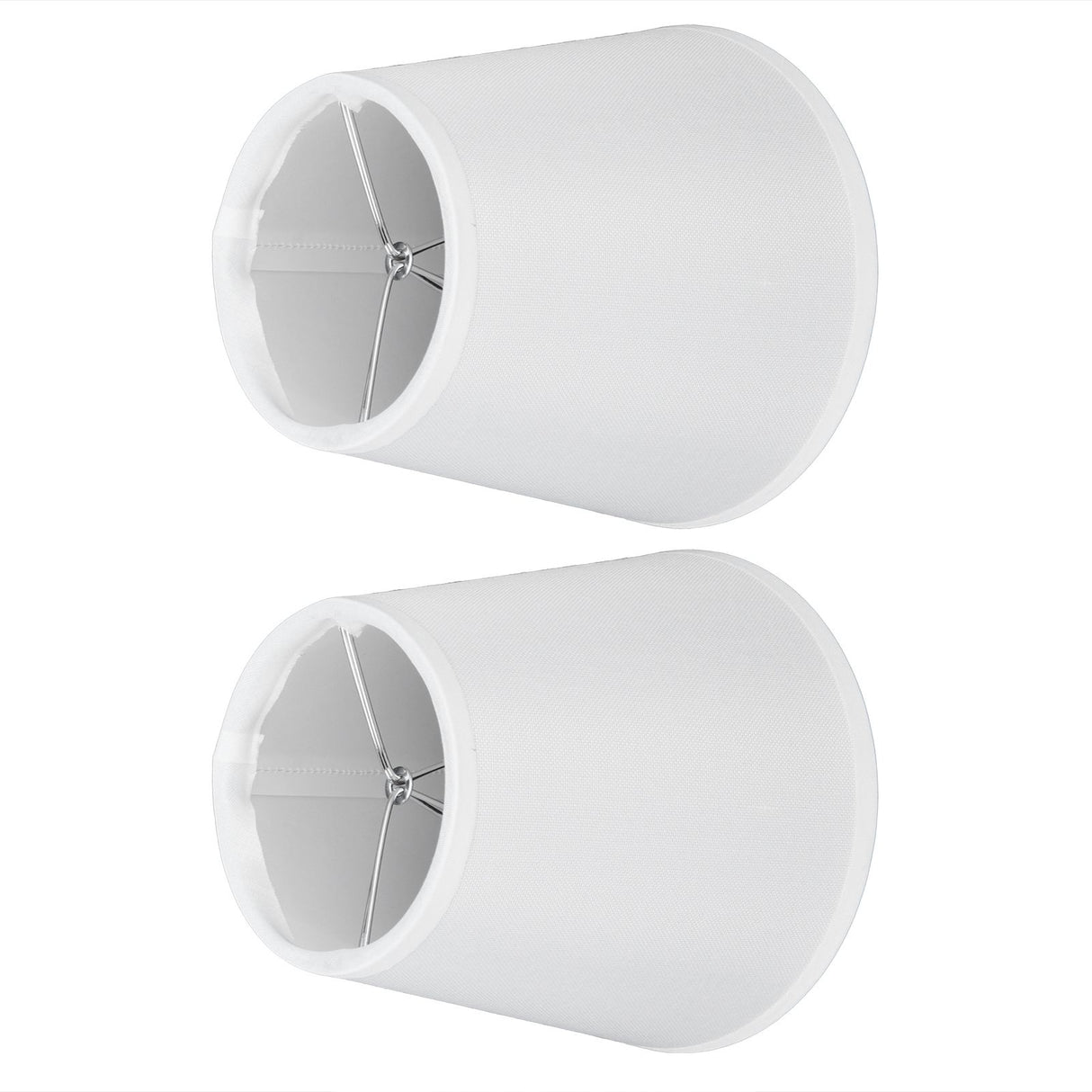 2PCS Fabric Lampshade European Style Clip On Lamp Shade for E14 Screw Chandelier Wall LampPT06 Beige