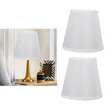 2PCS Fabric Lampshade European Style Clip On Lamp Shade for E14 Screw Chandelier Wall LampPT06 Beige