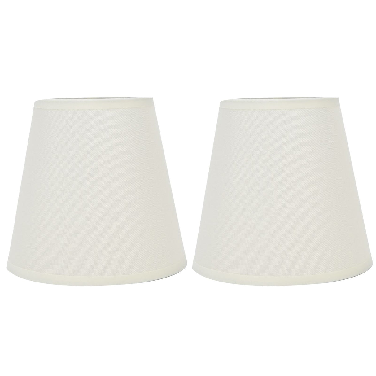 2PCS Fabric Lampshade European Style Clip On Lamp Shade for E14 Screw Chandelier Wall LampPT07 White