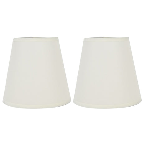 2PCS Fabric Lampshade European Style Clip On Lamp Shade for E14 Screw Chandelier Wall LampPT07 White