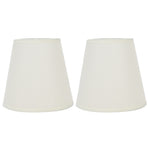 2PCS Fabric Lampshade European Style Clip On Lamp Shade for E14 Screw Chandelier Wall LampPT07 White