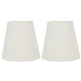 2PCS Fabric Lampshade European Style Clip On Lamp Shade for E14 Screw Chandelier Wall LampPT07 White