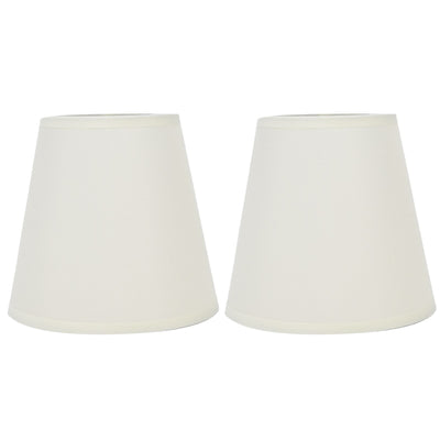 2PCS Fabric Lampshade European Style Clip On Lamp Shade for E14 Screw Chandelier Wall LampPT07 White