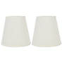 2PCS Fabric Lampshade European Style Clip On Lamp Shade for E14 Screw Chandelier Wall LampPT07 White