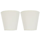 2PCS Fabric Lampshade European Style Clip On Lamp Shade for E14 Screw Chandelier Wall LampPT07 White