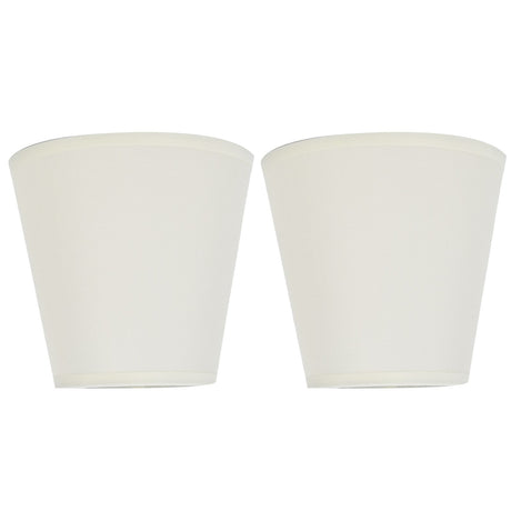 2PCS Fabric Lampshade European Style Clip On Lamp Shade for E14 Screw Chandelier Wall LampPT07 White, image 2