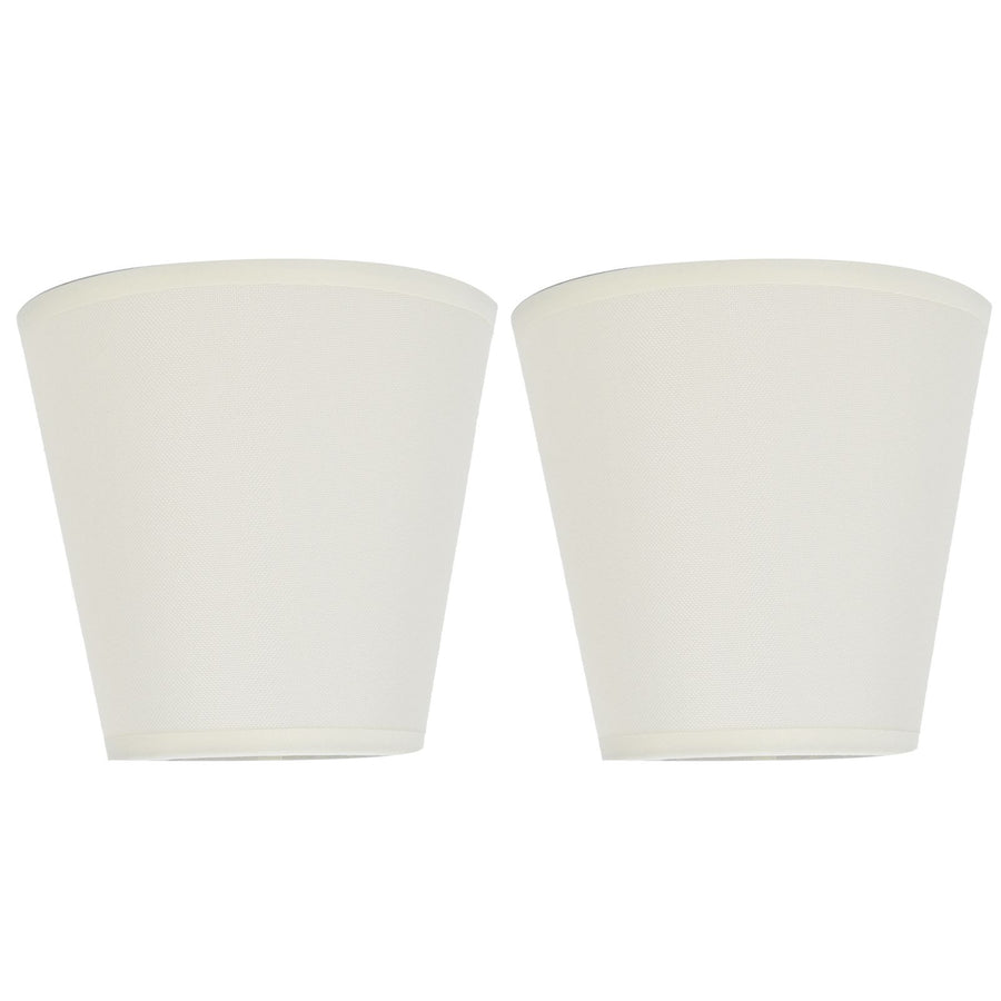 2PCS Fabric Lampshade European Style Clip On Lamp Shade for E14 Screw Chandelier Wall LampPT07 White, image 2