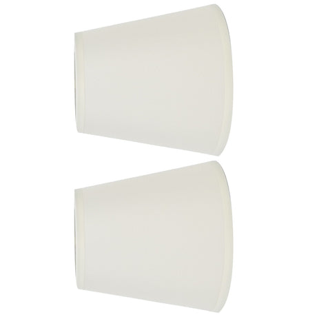 2PCS Fabric Lampshade European Style Clip On Lamp Shade for E14 Screw Chandelier Wall LampPT07 White, image 3