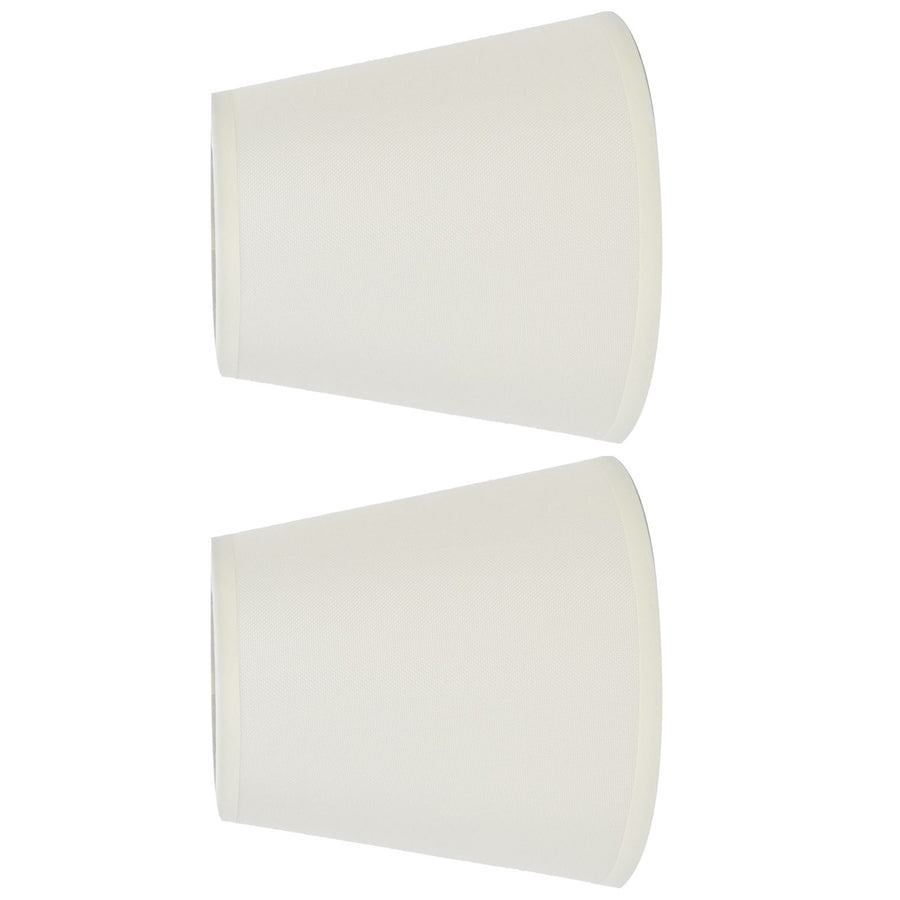 2PCS Fabric Lampshade European Style Clip On Lamp Shade for E14 Screw Chandelier Wall LampPT07 White, image 3