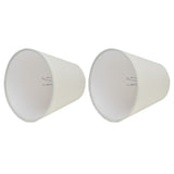 2PCS Fabric Lampshade European Style Clip On Lamp Shade for E14 Screw Chandelier Wall LampPT07 White