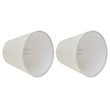 2PCS Fabric Lampshade European Style Clip On Lamp Shade for E14 Screw Chandelier Wall LampPT07 White