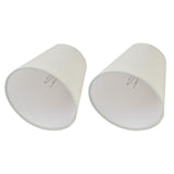 2PCS Fabric Lampshade European Style Clip On Lamp Shade for E14 Screw Chandelier Wall LampPT07 White - Low Angle