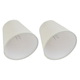2PCS Fabric Lampshade European Style Clip On Lamp Shade for E14 Screw Chandelier Wall LampPT07 White - Extra Image