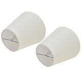 2PCS Fabric Lampshade European Style Clip On Lamp Shade for E14 Screw Chandelier Wall LampPT07 White