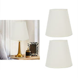 2PCS Fabric Lampshade European Style Clip On Lamp Shade for E14 Screw Chandelier Wall LampPT07 White - Extra Image