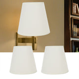 2PCS Fabric Lampshade European Style Clip On Lamp Shade for E14 Screw Chandelier Wall LampPT07 White