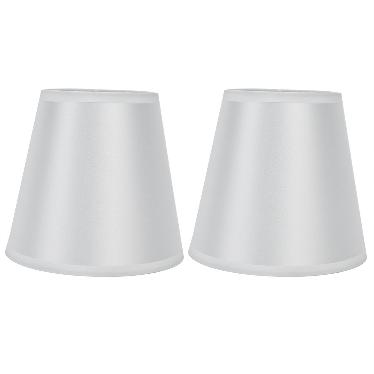2PCS Modern Fabric Lampshade Clip On Wall Lamp Chandelier Lamp Shade for E14 Screw Table LightPT10 White