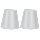 2PCS Modern Fabric Lampshade Clip On Wall Lamp Chandelier Lamp Shade for E14 Screw Table LightPT10 White