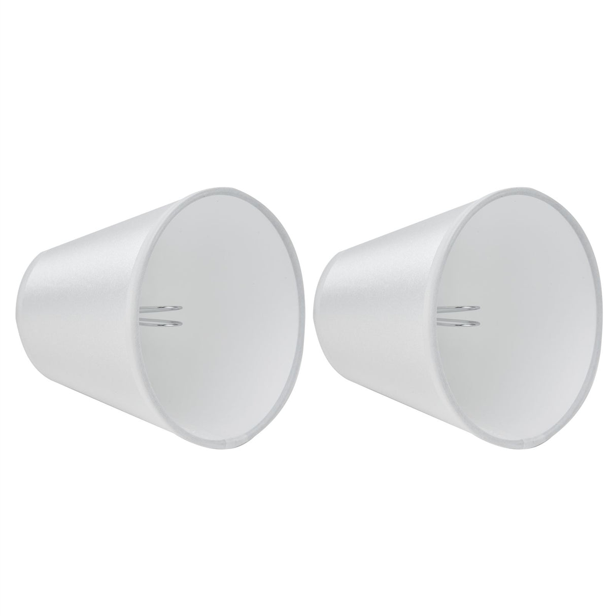 2PCS Modern Fabric Lampshade Clip On Wall Lamp Chandelier Lamp Shade for E14 Screw Table LightPT10 White