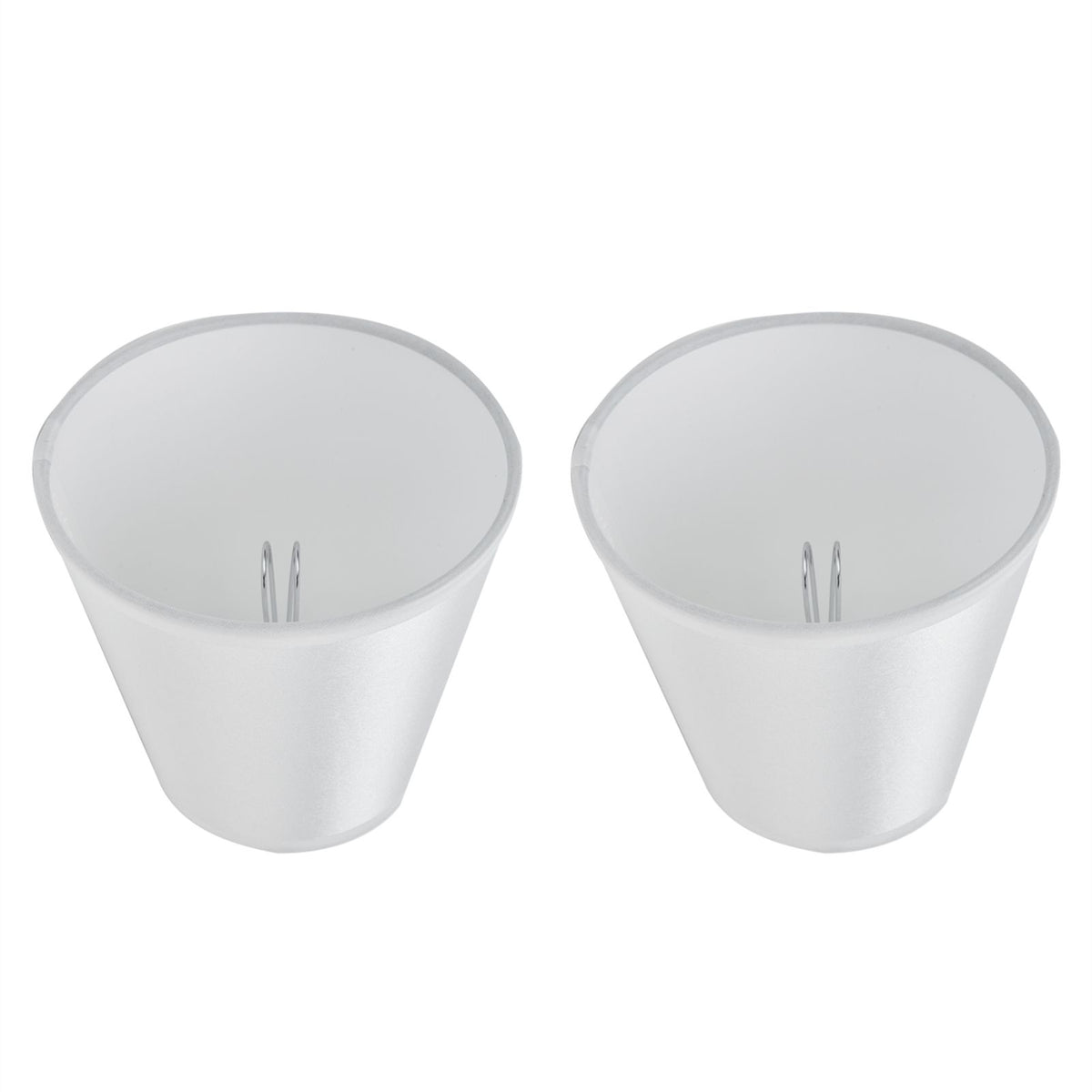 2PCS Modern Fabric Lampshade Clip On Wall Lamp Chandelier Lamp Shade for E14 Screw Table LightPT10 White