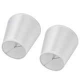 2PCS Modern Fabric Lampshade Clip On Wall Lamp Chandelier Lamp Shade for E14 Screw Table LightPT10 White - Extra Image