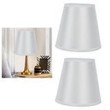 2PCS Modern Fabric Lampshade Clip On Wall Lamp Chandelier Lamp Shade for E14 Screw Table LightPT10 White