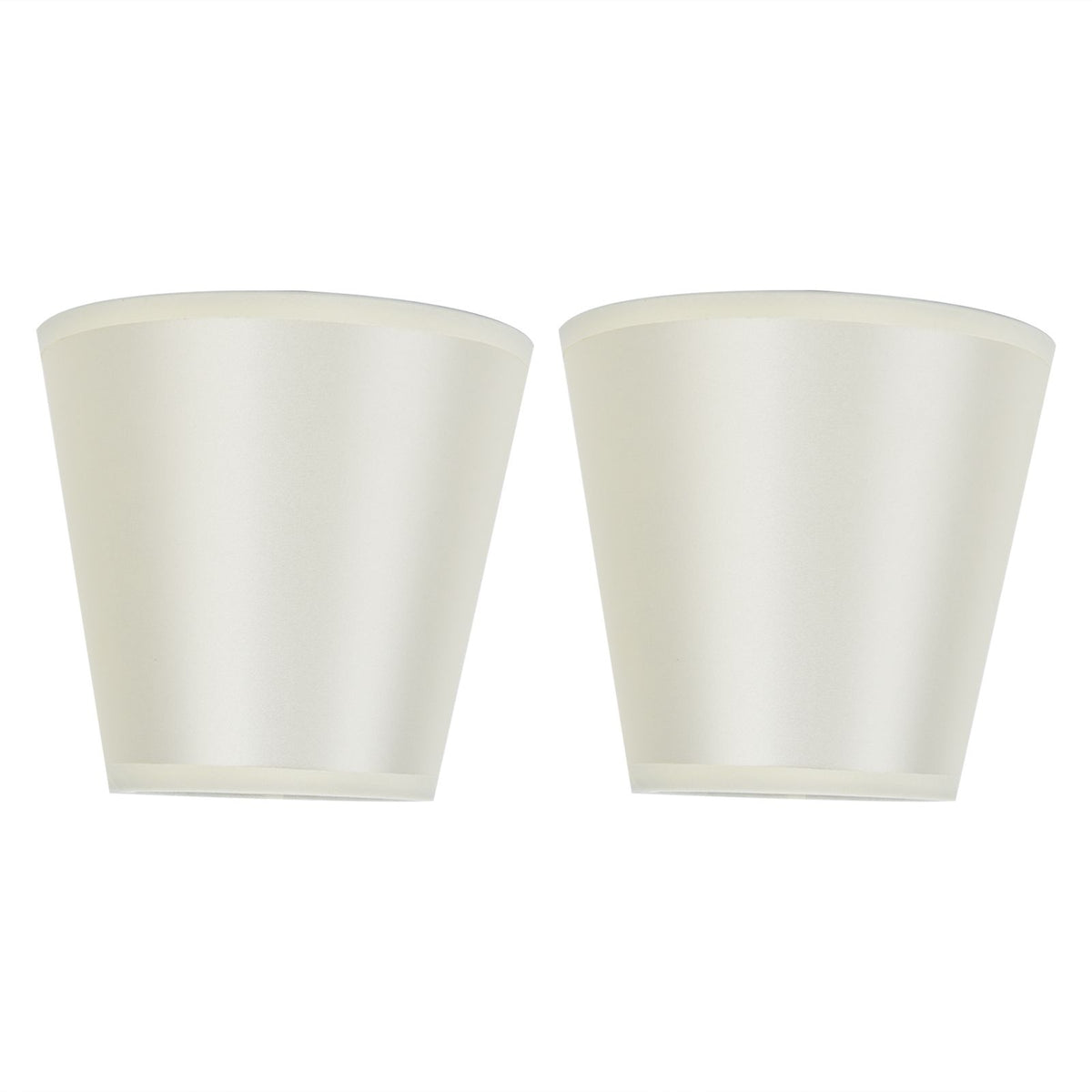 2PCS Modern Fabric Lampshade Clip On Wall Lamp Chandelier Lamp Shade for E14 Screw Table LightPT11 Beige