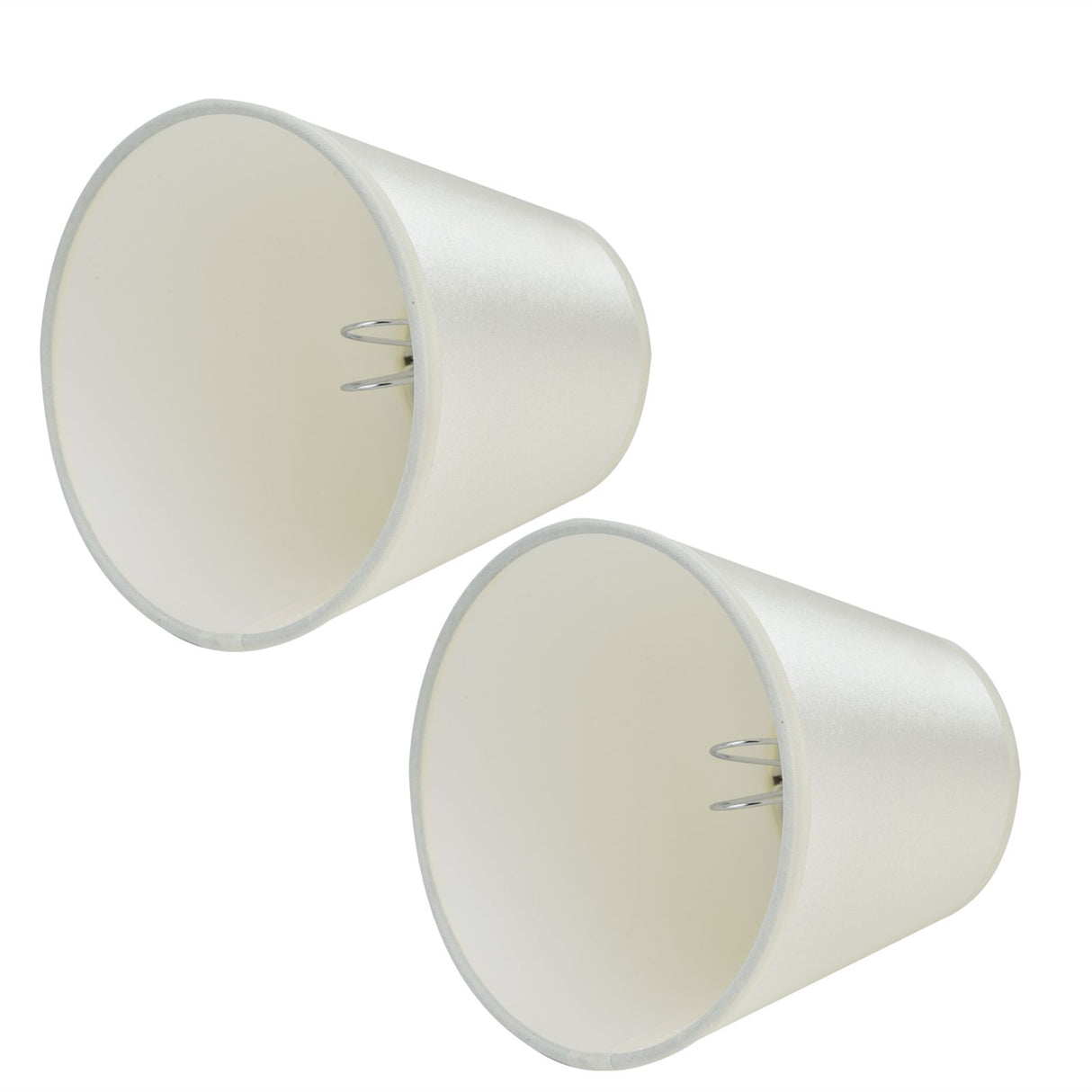 2PCS Modern Fabric Lampshade Clip On Wall Lamp Chandelier Lamp Shade for E14 Screw Table LightPT11 Beige