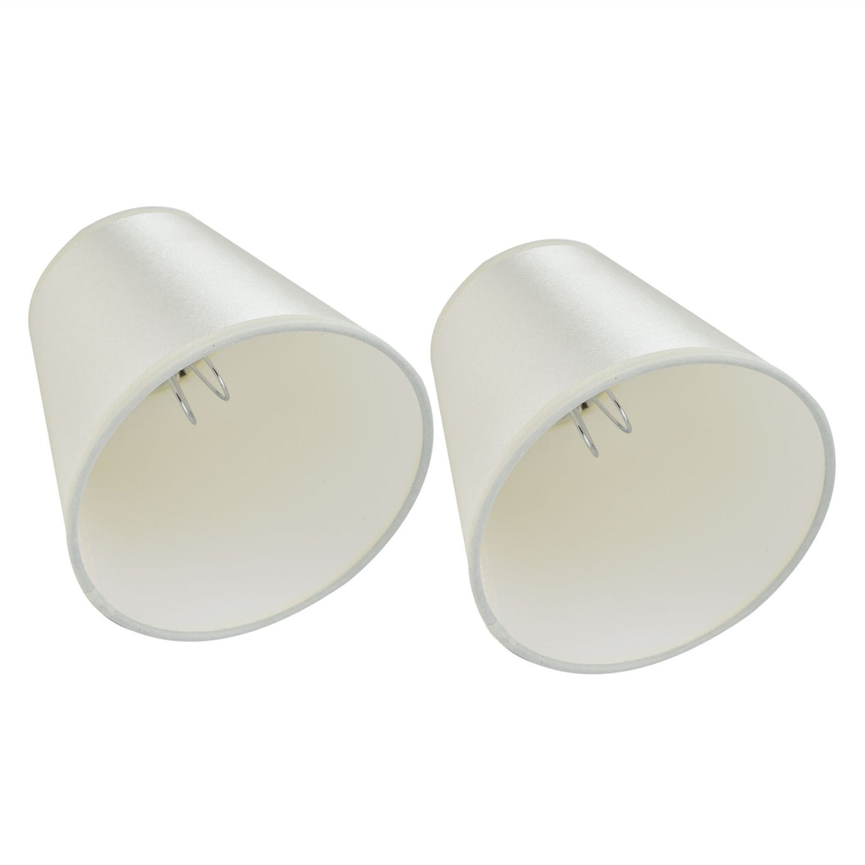 2PCS Modern Fabric Lampshade Clip On Wall Lamp Chandelier Lamp Shade for E14 Screw Table LightPT11 Beige
